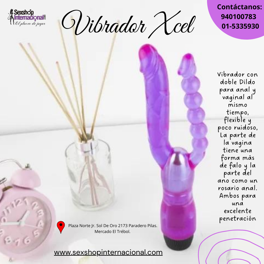 SEXSHOP VIBRADOR DOBLE DILDO ANAL Y VAGINAL 